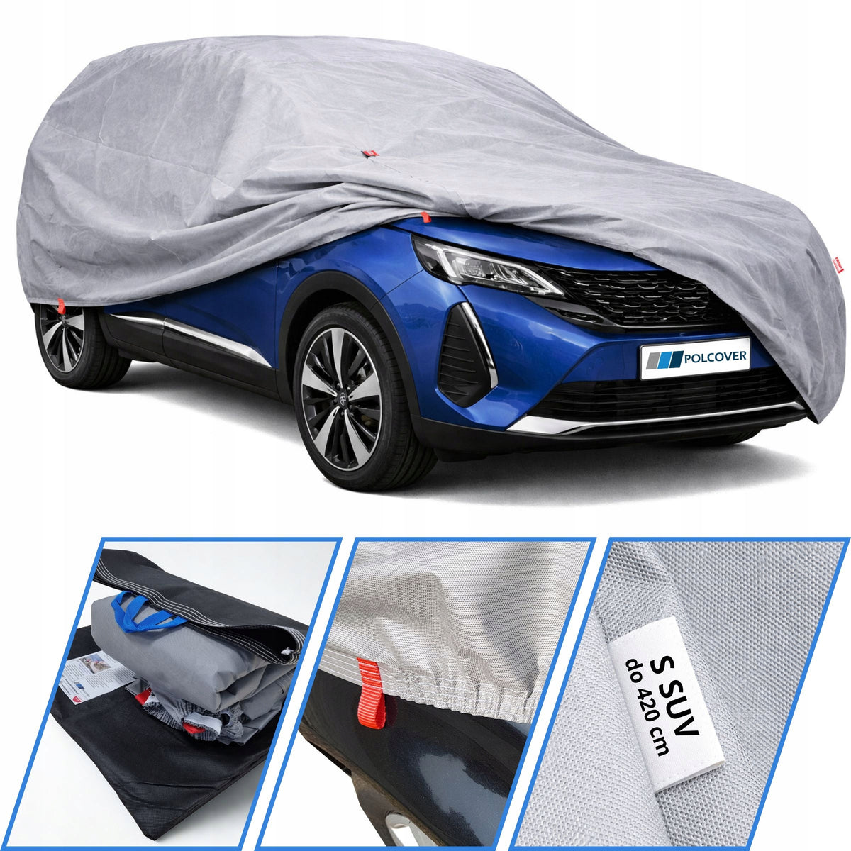 CAR COVER auto r. S SUV up to 420cm 3 layers PRACTIC