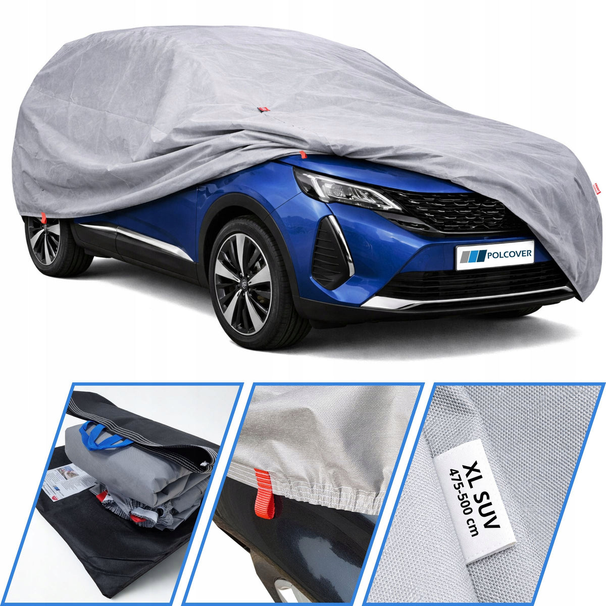 CAR COVER auto r. XL SUV 470-500cm 3 layers PRACTIC