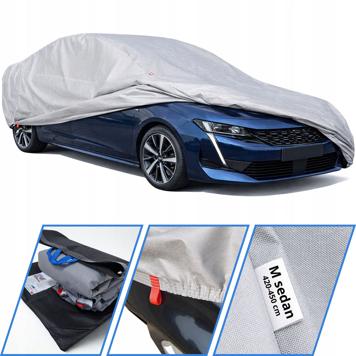 CAR COVER for car r. M sedan up to 450cm 3 layers PRACTIC