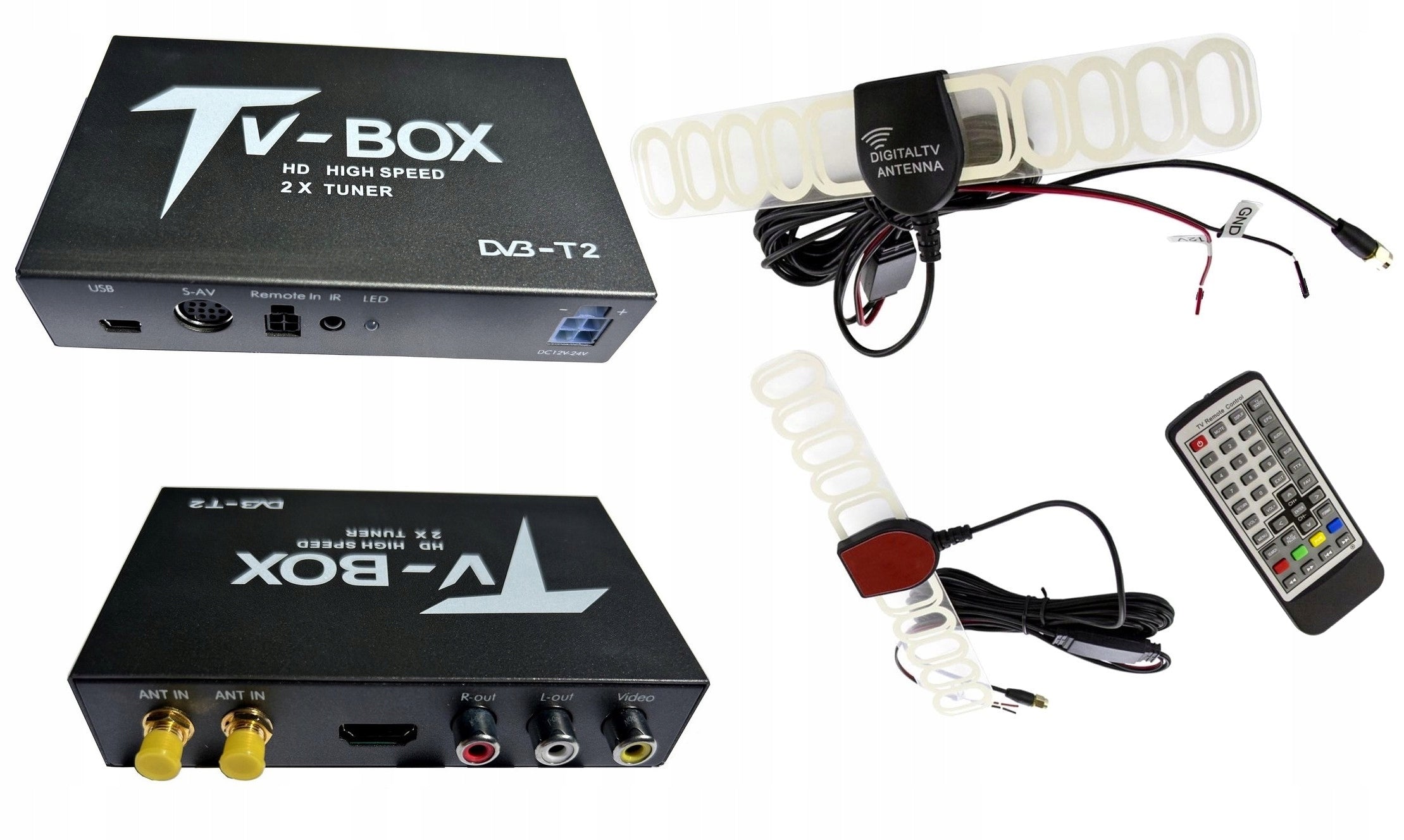 CAR DIGITAL TUNER 12V TV SET-TOP BOX DVB-T2 H.265 HEVC HDMI Brand no brand