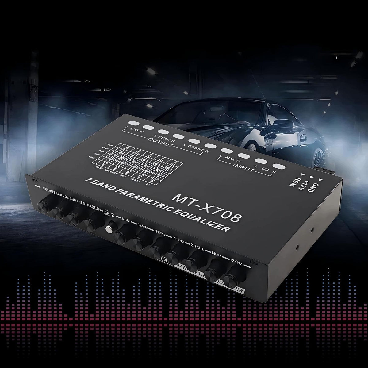 CAR EQUALIZER EQ7 6 CHANNELS ADJUSTMENT FOR CAR AUDIO AMPLIFIER Model EQ7