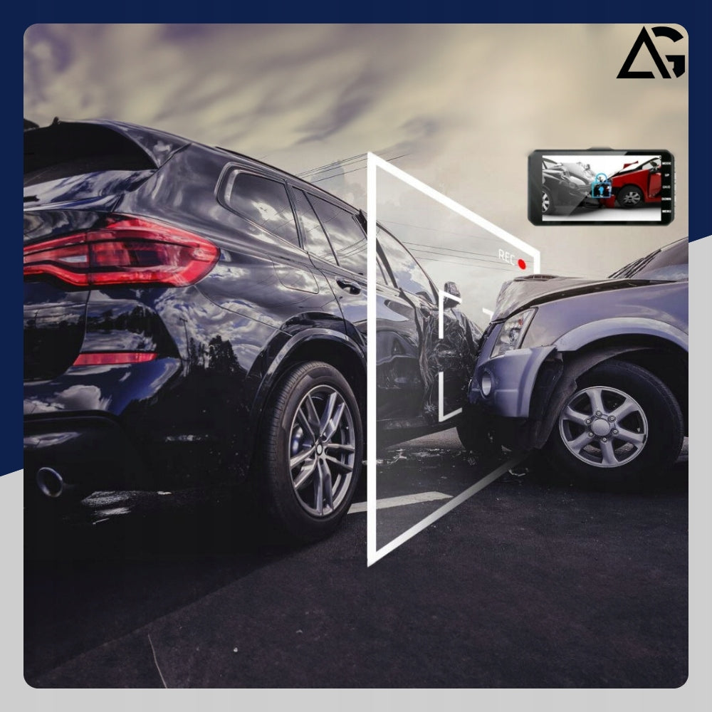CAR FRONT CAMERA CAR VIDEO RECORDER + REVERSING CAMERA Viewing angle 170°