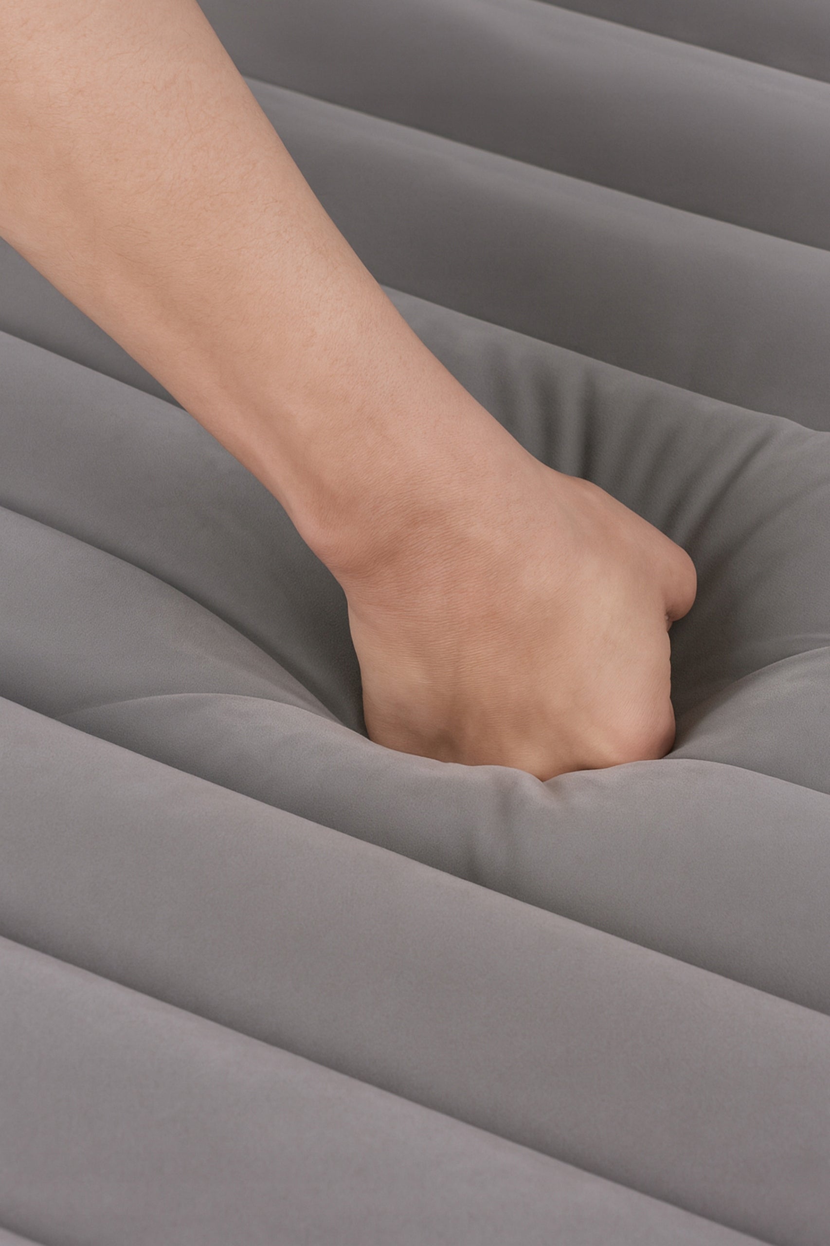 CAR MATTRESS INFLATABLE Grey For Car + Pump Pillow Poufs 128x76cm Packaging status original