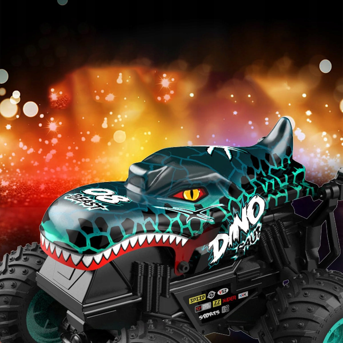 CAR MONSTER TRUCK REMOTE CONTROLLED DINOSAURS 4X4 LED GIFT Manufacturer code 6TY0871BU69898