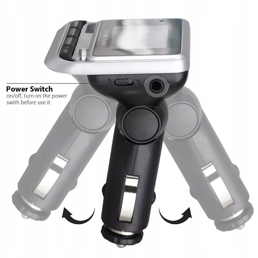 CAR MP3 TRANSMITTER FM12B BT USB Charger LCD Radio Receiver Brand no brand