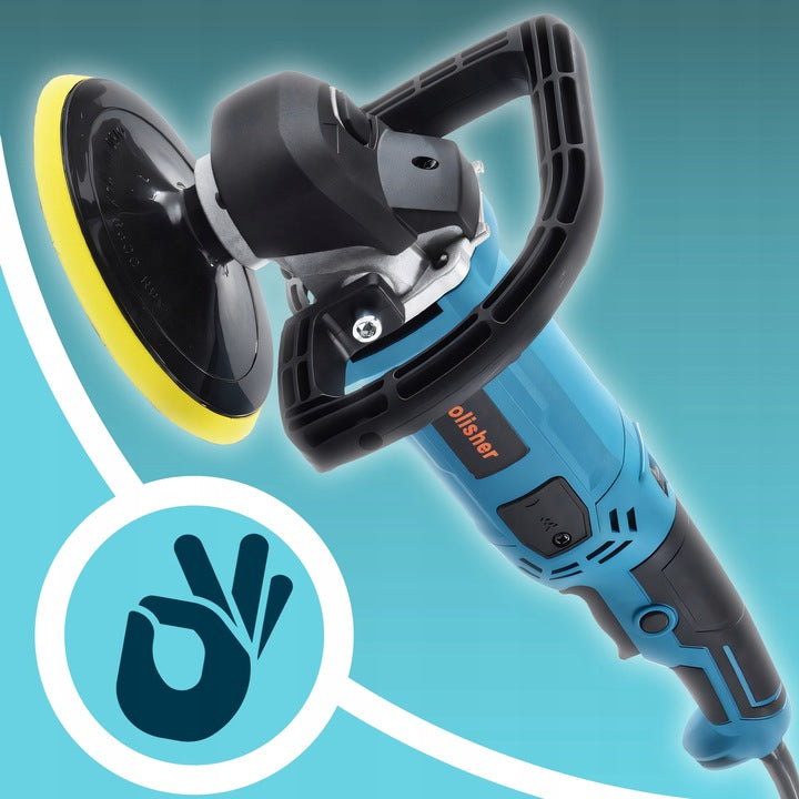 CAR POLISHER 2900W STRONG ROTARY + DISC + POLISHING SPONGES 150mm Additional information soft start speed regulator