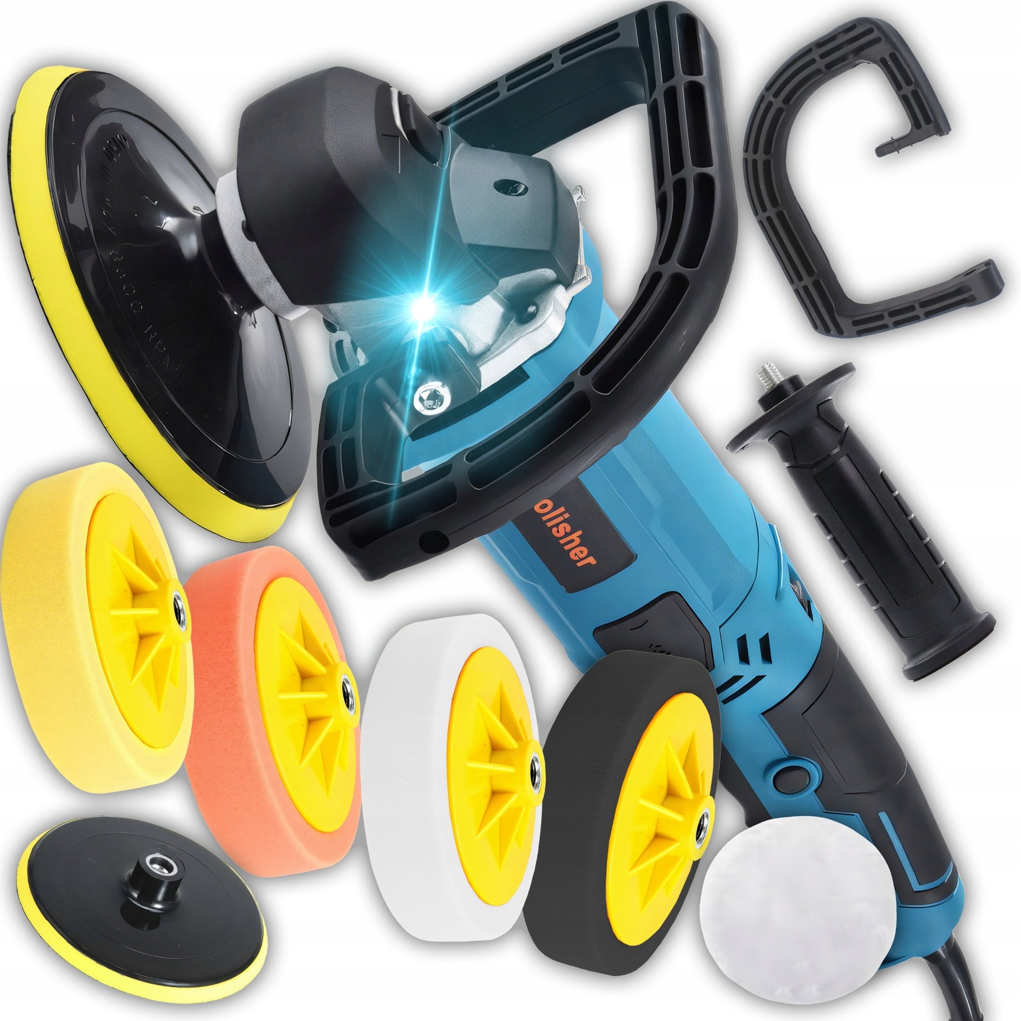 CAR POLISHER 2900W STRONG ROTARY +MENZER POLISHING PASTES + SPONGES Brand no brand