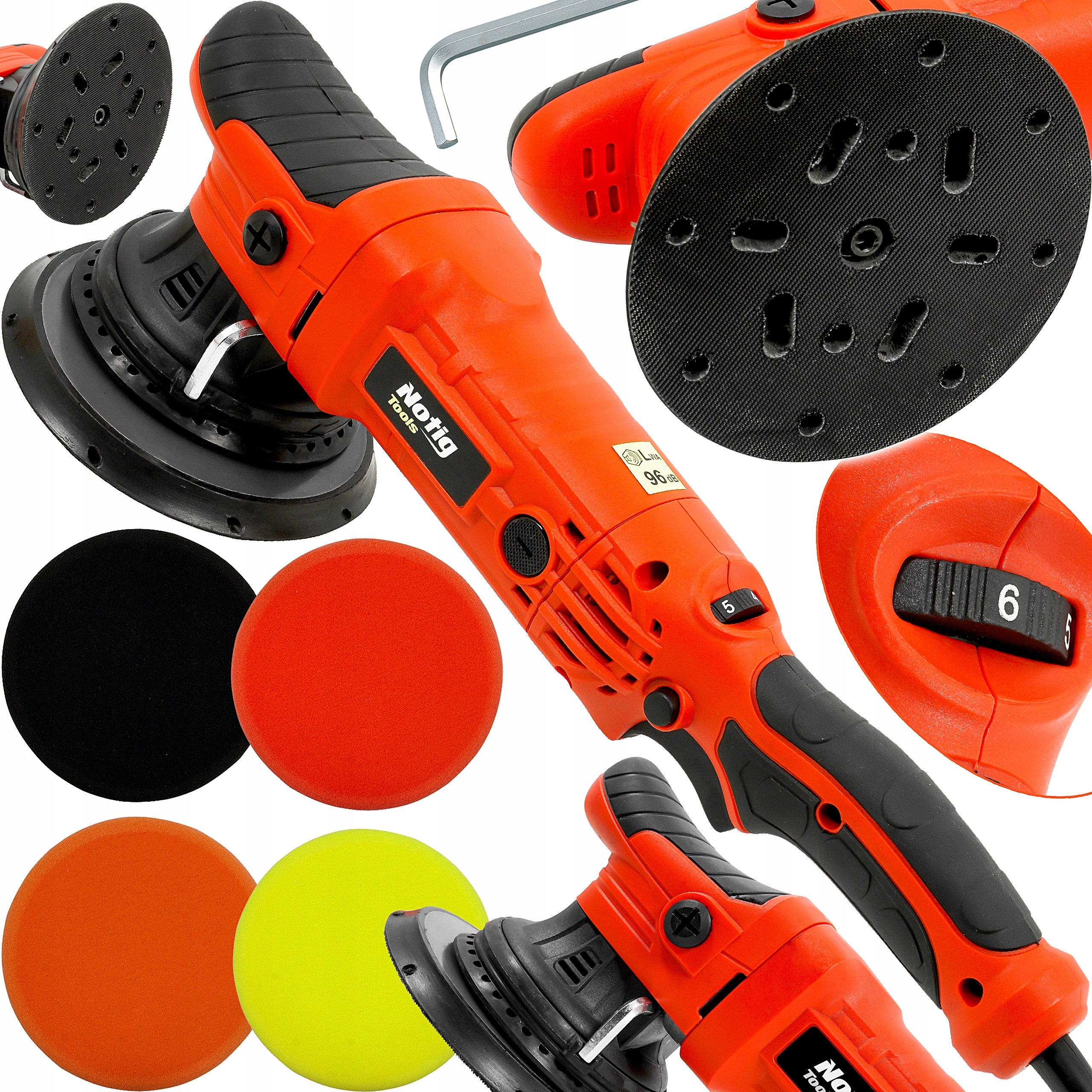 CAR POLISHER ELECTRIC GRINDER 1400W ADJUSTABLE + SPONGE SET