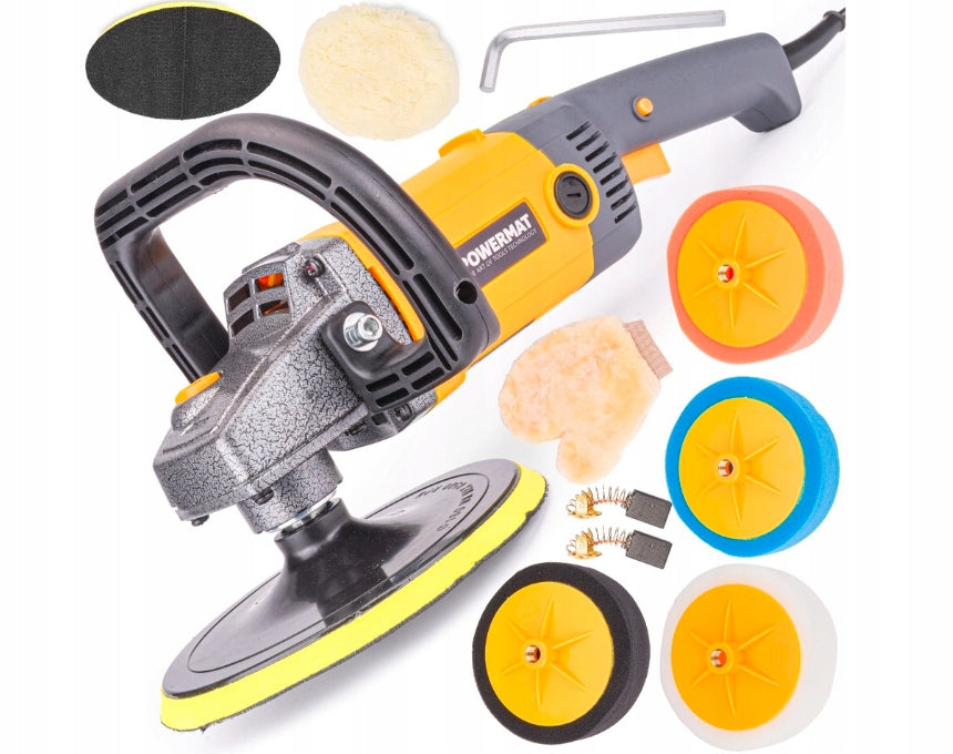 CAR POLISHER FOR PAINT CHAUFFEUR 2600W 4X SPONGE FELT + GLOVES