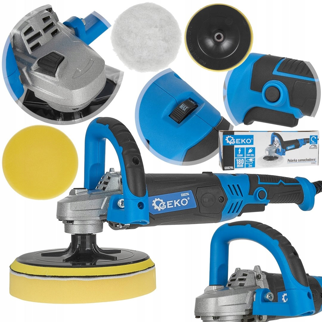 CAR POLISHER FOR POLISHING VARNISH WITH ADJUSTMENT SOLID 1200W 180MM EAN (GTIN) 5901477187445