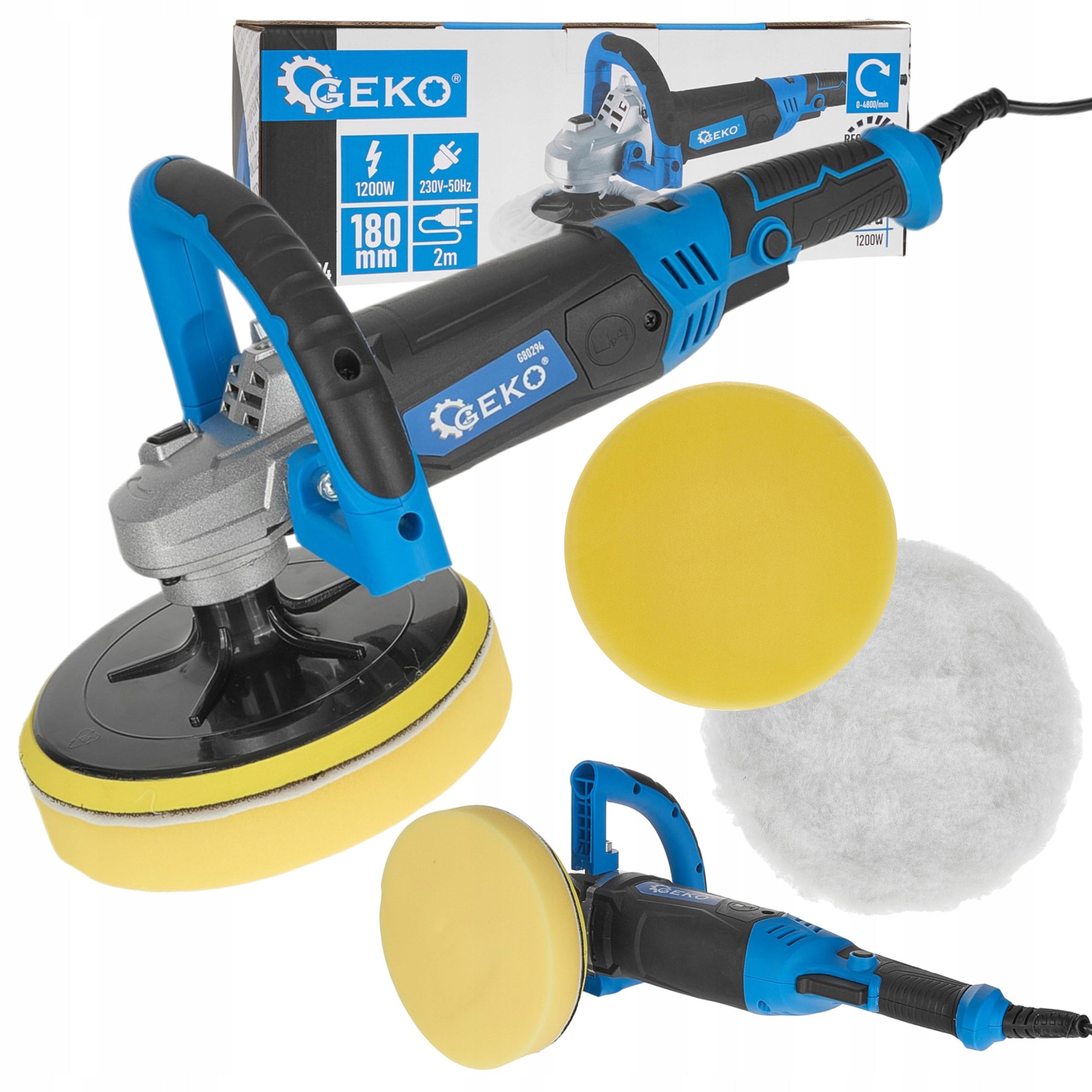 CAR POLISHER FOR POLISHING VARNISH WITH ADJUSTMENT SOLID 1200W 180MM