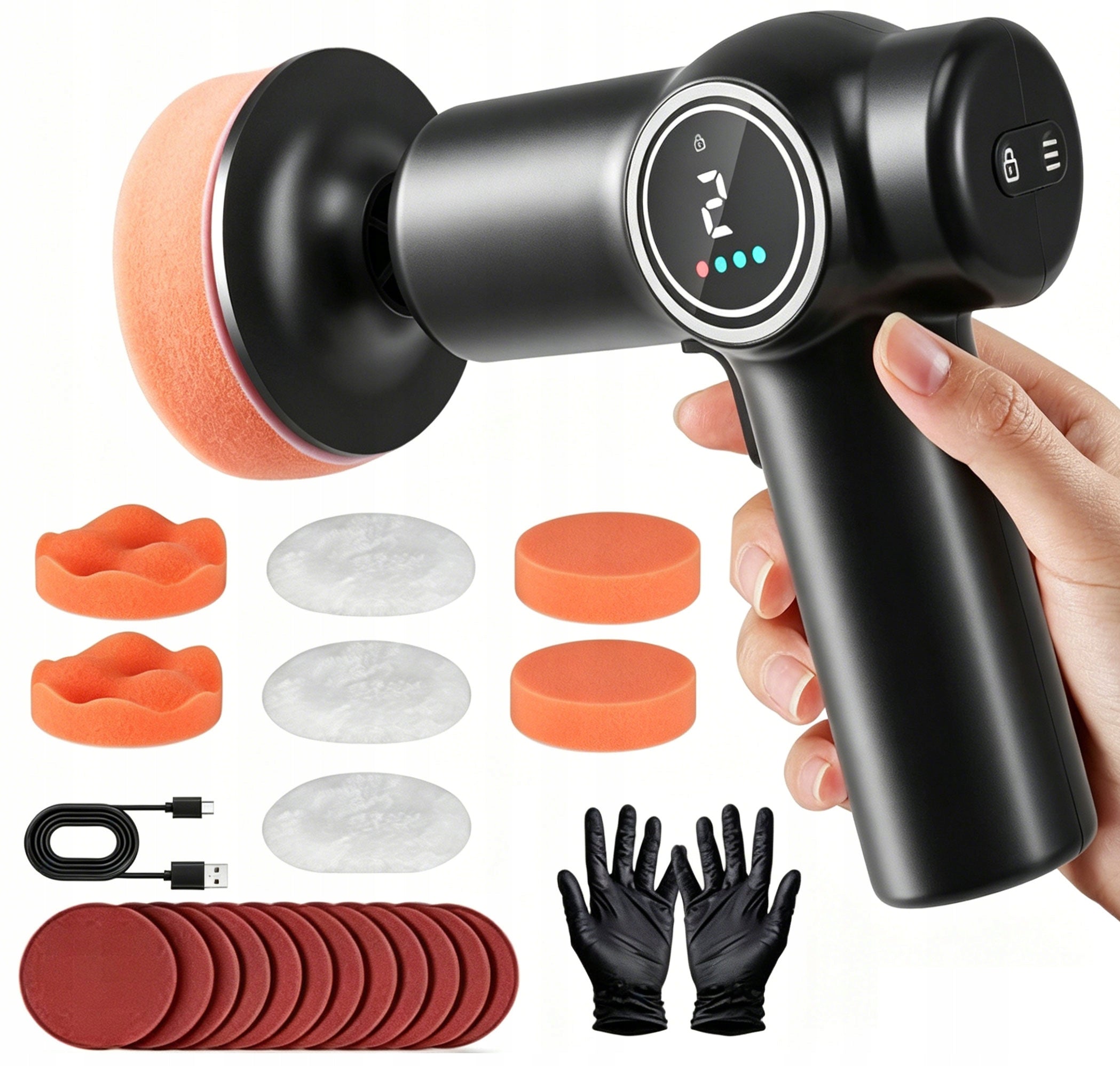 CAR POLISHER MACHINE GRINDER SPEED CONTROL SET OF FELT SPONGES