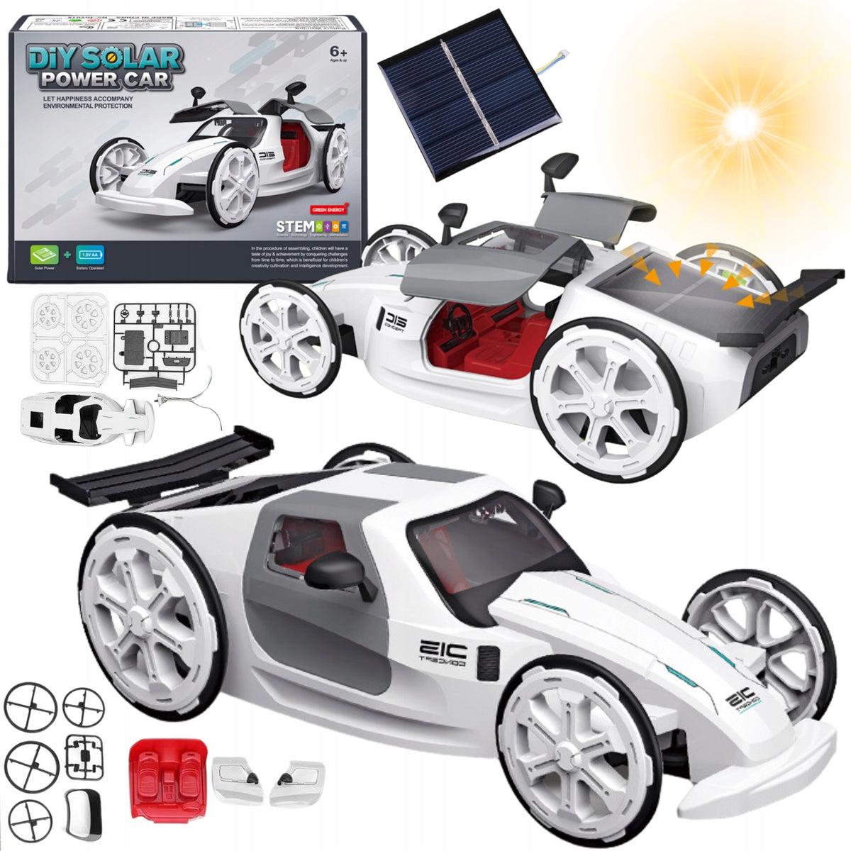 CAR RACING DIY SOLAR CAR SPORTS SOLAR PANEL FOR GIFT