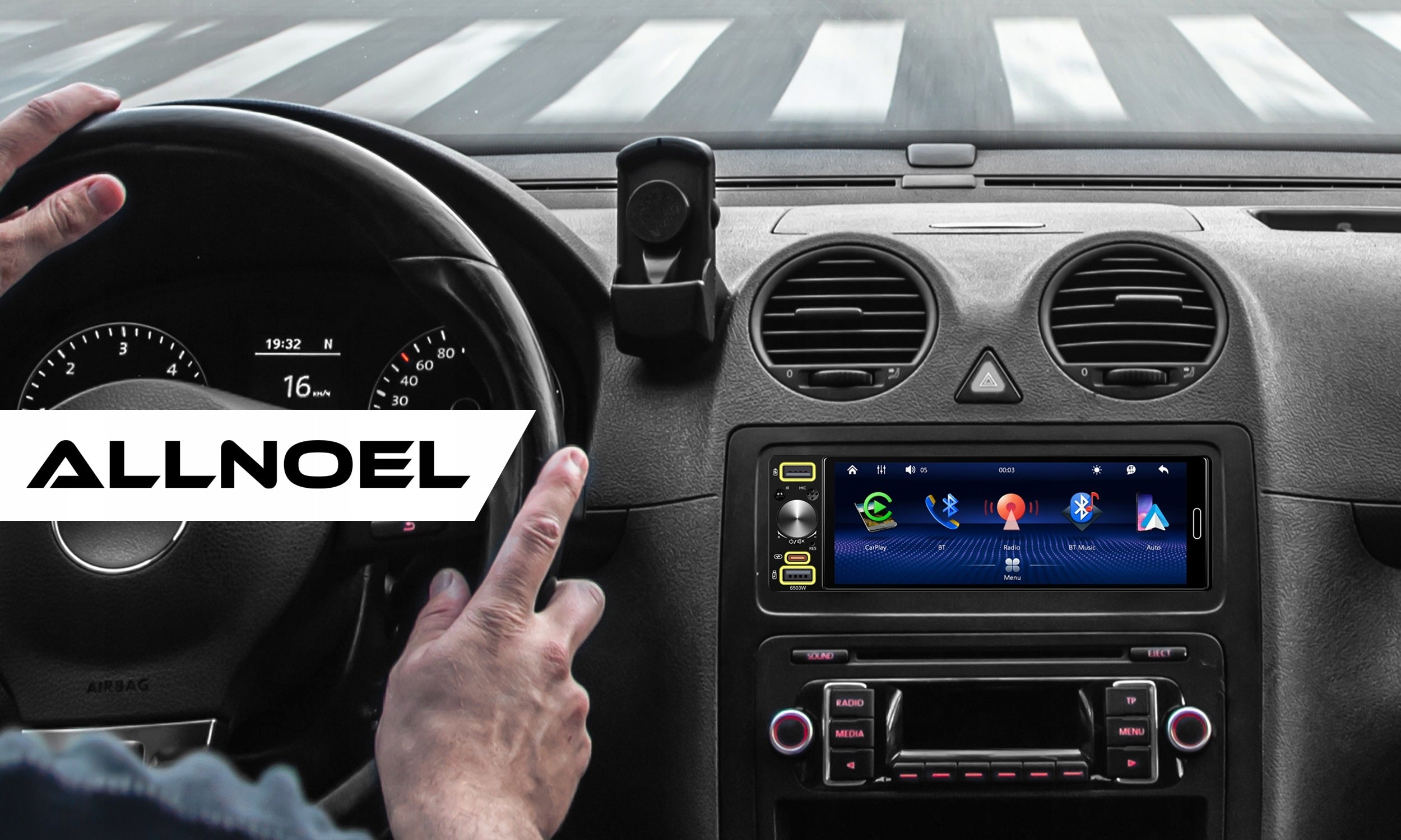 CAR RADIO 1 DIN USB ANDROID AUTO CARPLAY MIRROR LINK REVERSING CAMERA Packaging status original