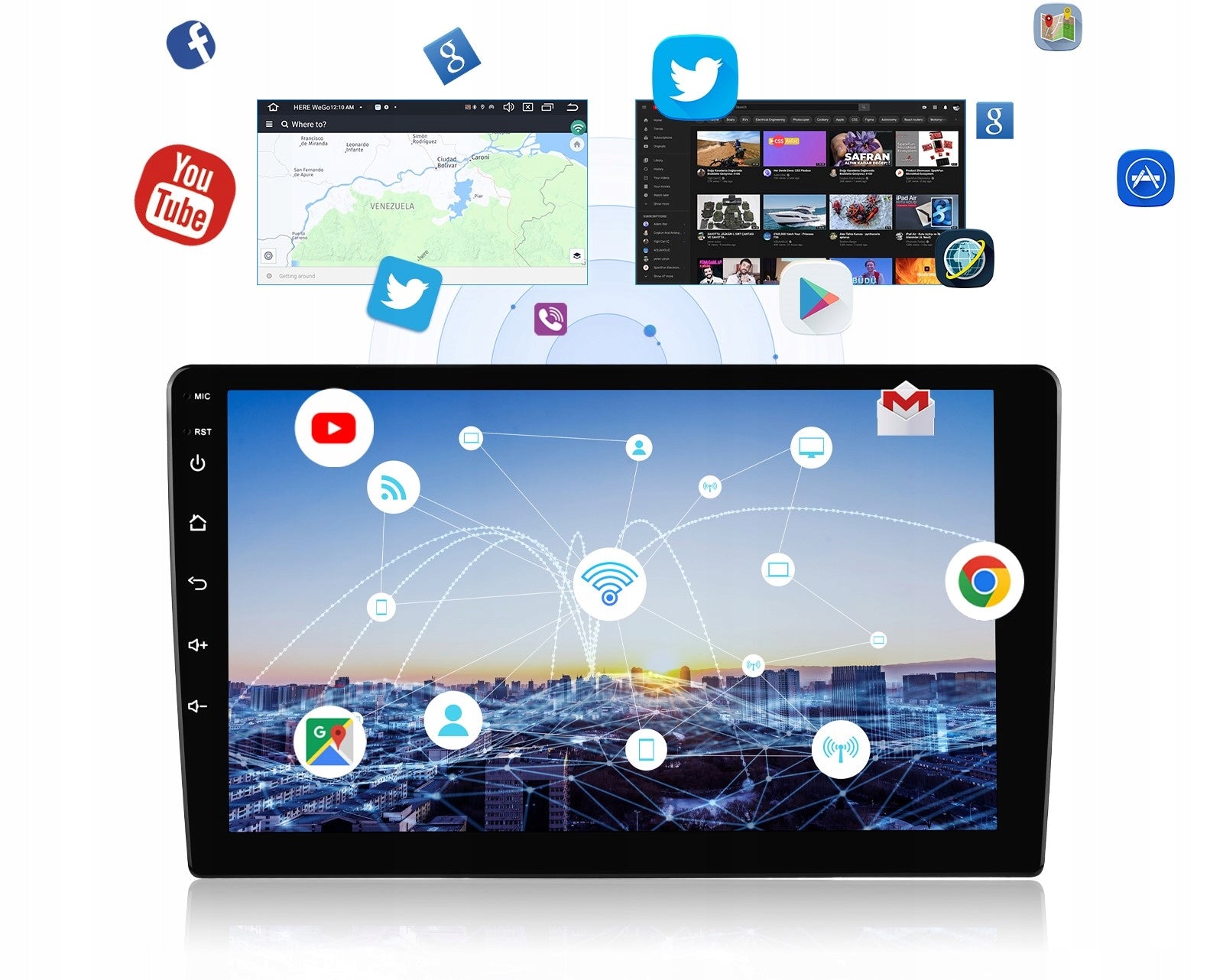 CAR RADIO 2 DIN 4GB/64GB ANDROID AUTO CARPLAY ANDROID 13 RDS DSP 9" Brand ALLNOEL