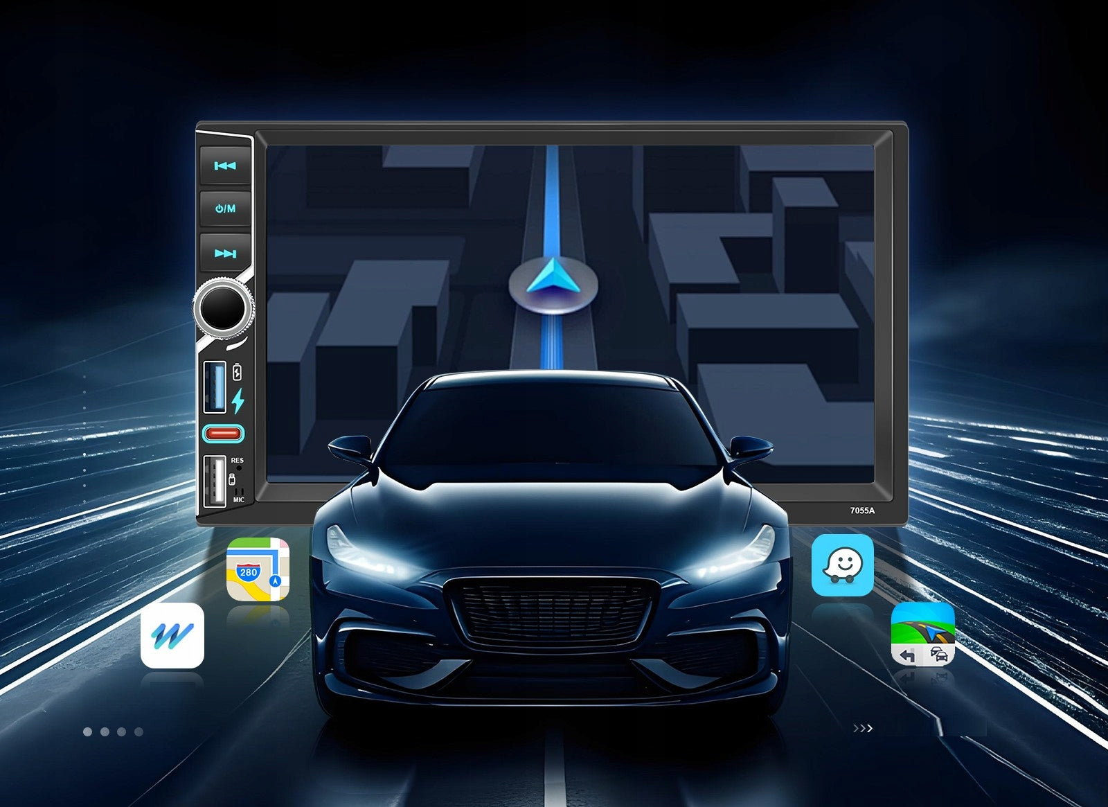 CAR RADIO 2 DIN 4GB RAM ANDROID AUTO CARPLAY ANDROID 15 RDS DSP 7" Packaging status original
