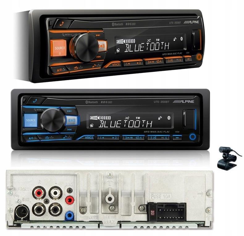 CAR RADIO ALPINE UTE-200BT BLUETOOTH+ FLAC + USB + MULTICOLOR + AUX Manufacturer code UTE-200BT