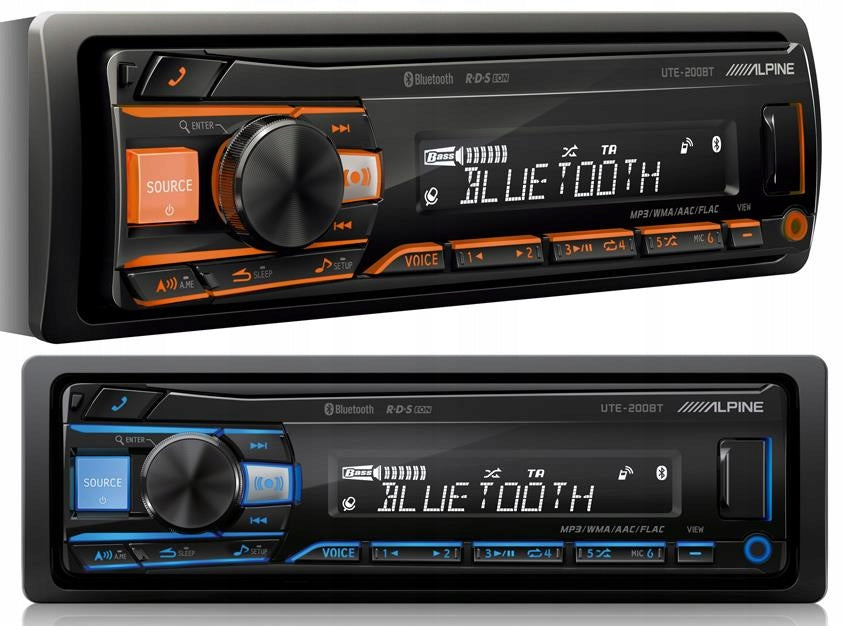 CAR RADIO ALPINE UTE-200BT BLUETOOTH+ FLAC + USB + MULTICOLOR + AUX Packaging status original