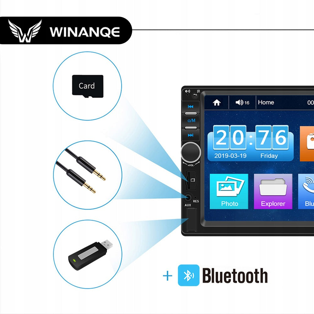 CAR RADIO BLUETOOTH 2 DIN 7 INCH RDS USB AUX MICRO SD 4x50W REMOTE CONTROL Manufacturer code A2207A3UK