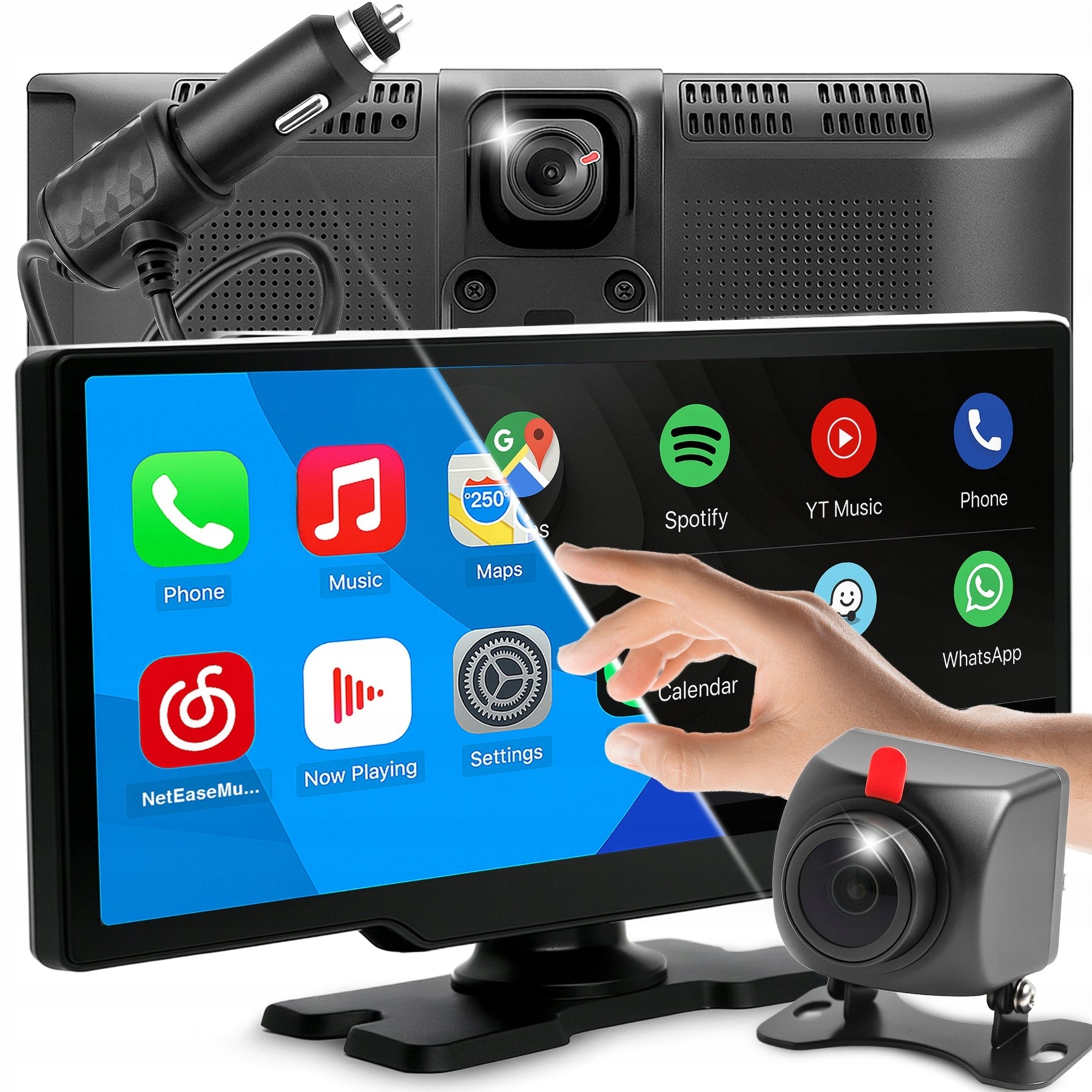 CAR RADIO BLUETOOTH ANDROID AUTO APPLE CARPLAY 1DIN SCREEN 10,26''