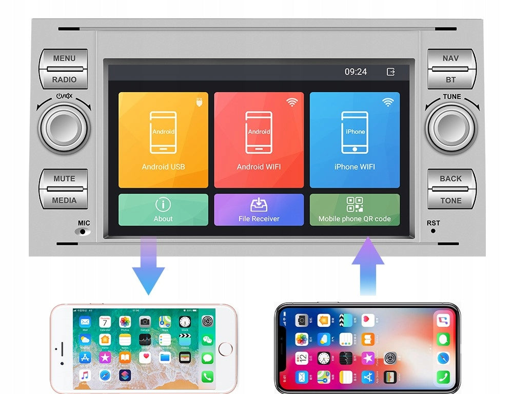 CAR RADIO FOR FORD KUGA S-MAX C-MAX MONDEO USB GPS WIFI BT ANDROID Packaging status original