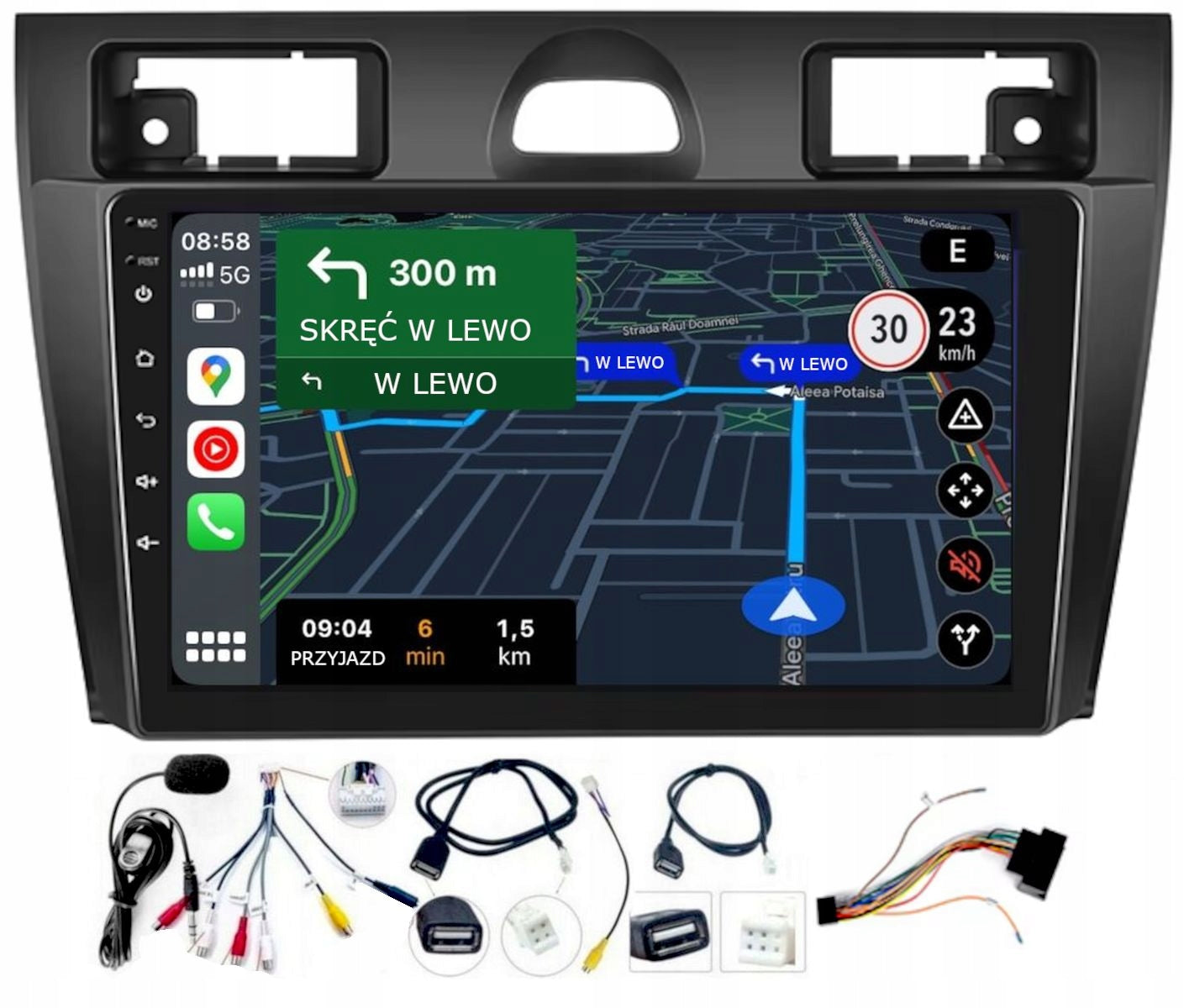 CAR RADIO FORD FIESTA 2002-2008 CARPLAY ANDROID-AUTO BLUETOOTH