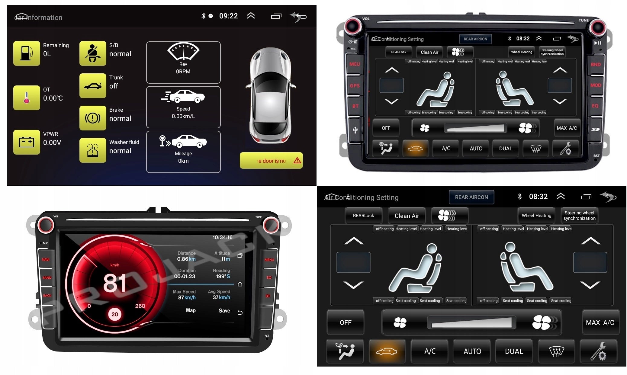 CAR RADIO GPS ANDORID SKODA OCTAVIA II 2004-2015 WIF USB 2/64GB Brand Projack