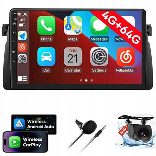 CAR RADIO GPS ANDROID BMW E46 1998-2005 CARPLAY WIFI USB 4GB 64GB