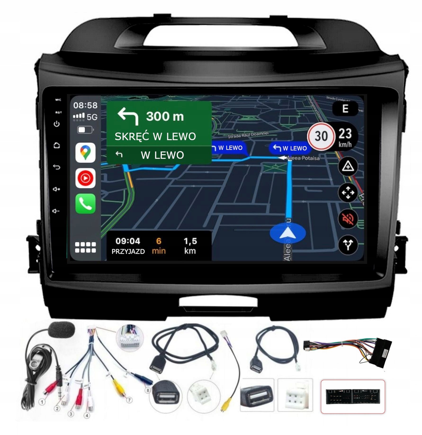 CAR RADIO KIA SPORTAGE 2010-2015 CARPLAY ANDROID-AUTO BLUETOOTH