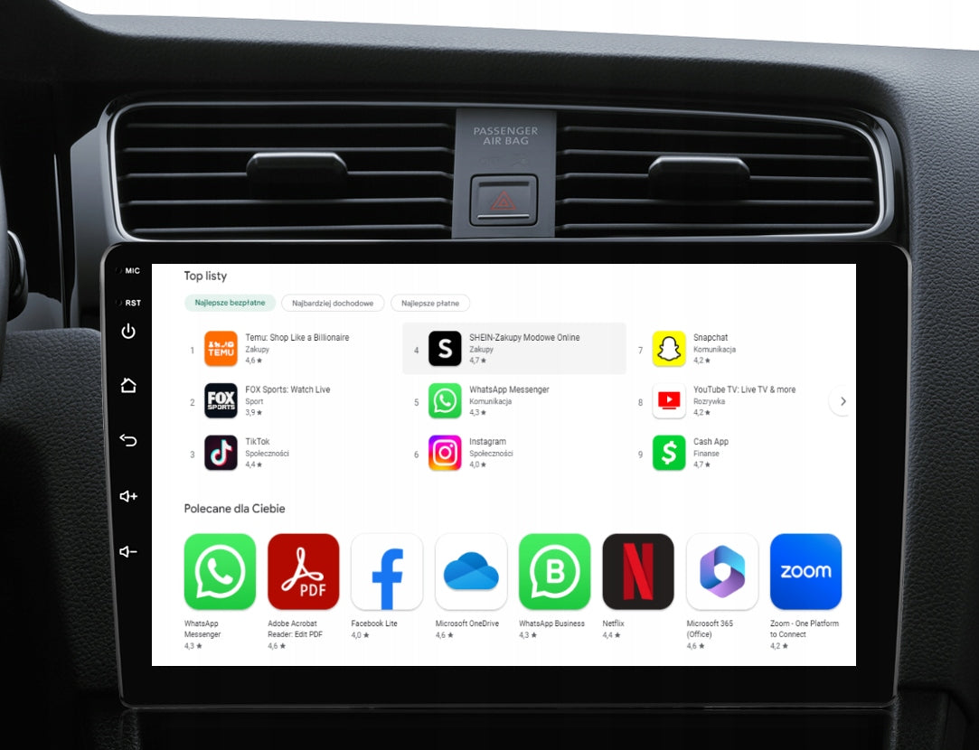 CAR RADIO NAVIGATION 2DIN 4GB/64GB ANDROID AUTO CARPLAY BT RDSDSP 9" Packaging status original
