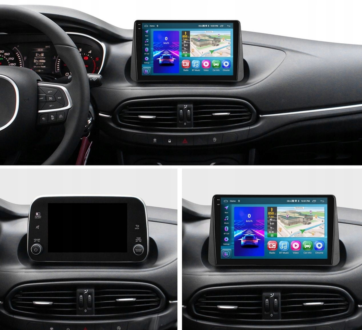 CAR RADIO NAVIGATION FIAT TIPO EGEA 2015-2024 ANDROID 4GB 64GB Packaging status original