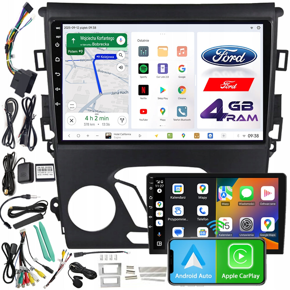 CAR RADIO NCS D9 FORD MONDEO Mk5 2013-2018 ANDROID 4GB LTE