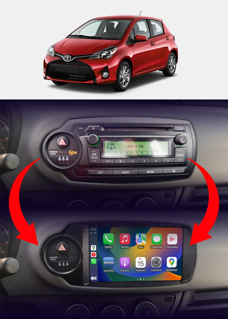 CAR RADIO NCS D9 TOYOTA YARIS 3 2011-2020 ANDROID 4GB LTE Packaging status original