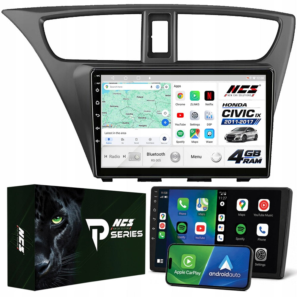 CAR RADIO NCS RS-305 HONDA CIVIC IX 2012-2017 ANDROID NAVIGATION