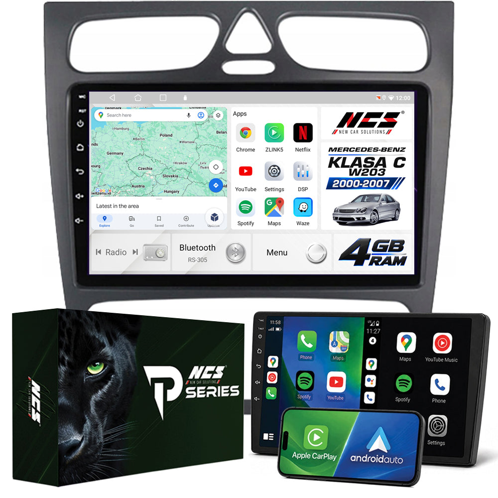 CAR RADIO NCS RS-305 MERCEDES-BENZ C-CLASS W203 ANDROID NAVIGATION