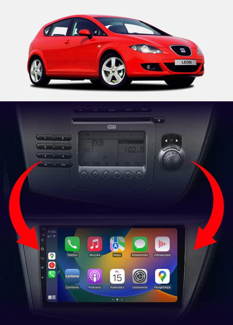 CAR RADIO NCS RS-305 SEAT LEON 2 II 2004-2012 ANDROID NAVIGATION Packaging status original