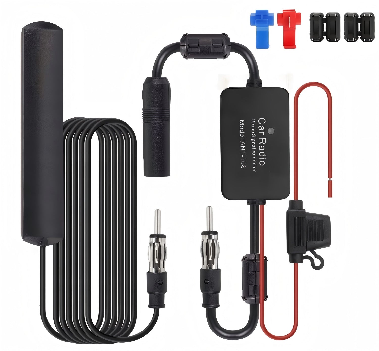 CAR RADIO SIGNAL ANTENNA AMPLIFIER AM FM 12V AUTO