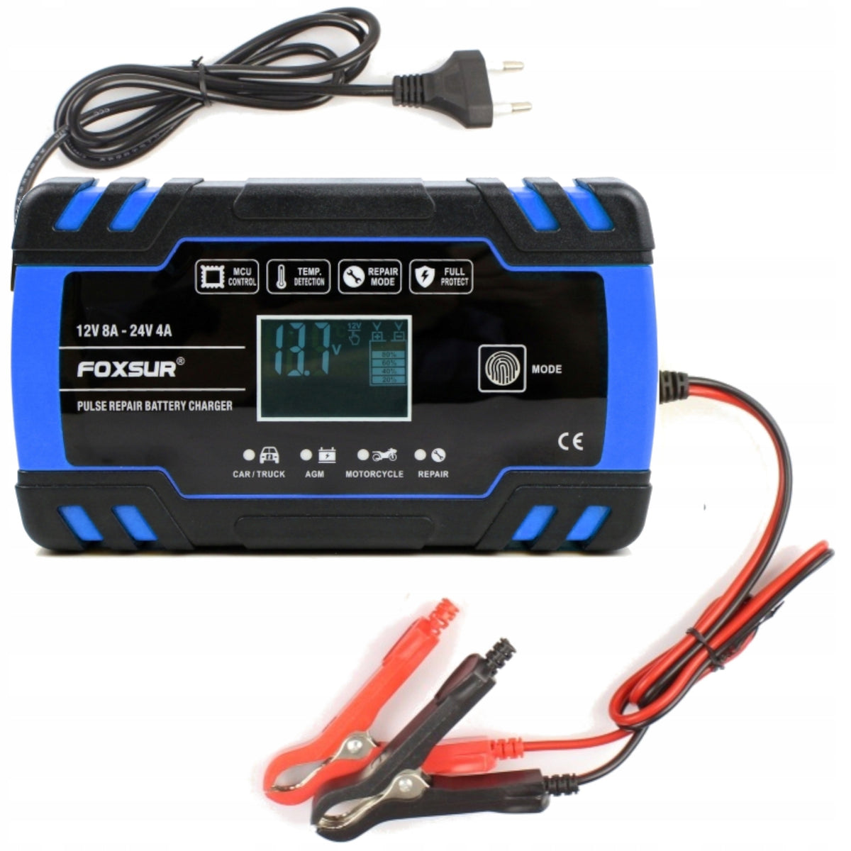 CAR RECTIFIER AUTOMATIC 12V 24V 8A REPAIR FUNCTION CHARGER