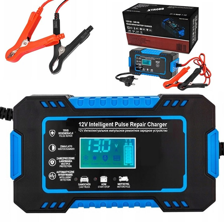 CAR RECTIFIER AUTOMATIC FOR BATTERIES 12V 6A REPAIR FUNCTION