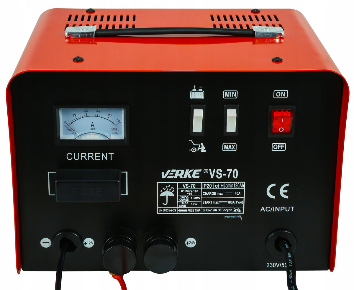 CAR RECTIFIER FOR BATTERIES 12V 24V 40A BATTERY CHARGER Brand Verke