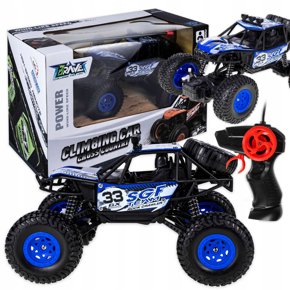 CAR REMOTE CONTROLLED LARGE OFF-ROAD RC ROCK CRAWLER AUTO ON REMOTE CONTROL +AKU