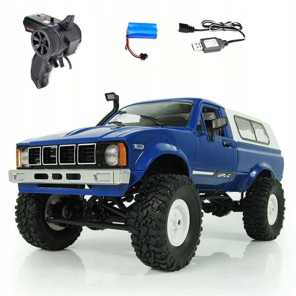 CAR REMOTE CONTROLLED WPL C-24 4WD OFF-ROAD JEEP AUTO RC BLUE