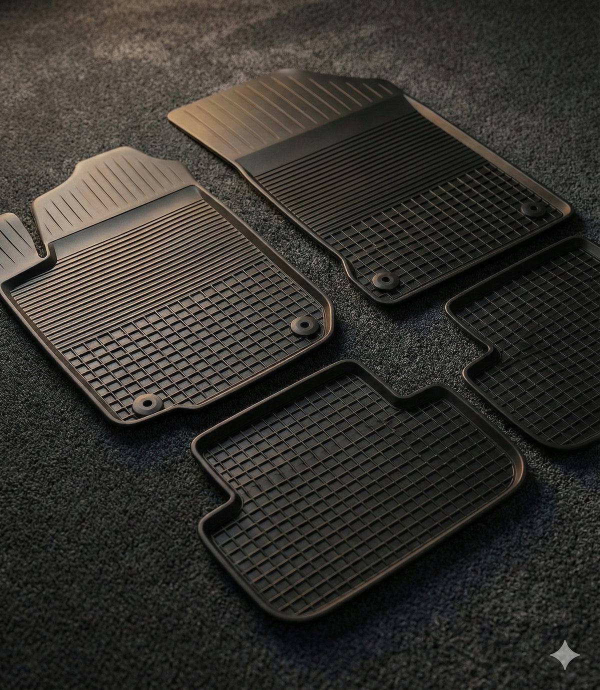 CAR RUGS RUBBER TROUGH SET 4cz TROUGH 2CM + STOPWATCHES Manufacturer's catalog number MAT12-UK32