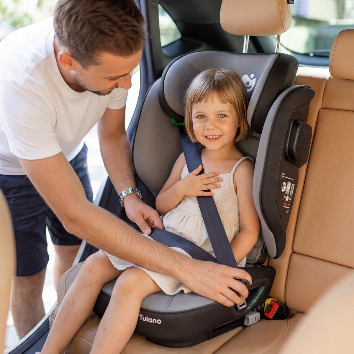 CAR SEAT 15-36 kg ISOFIX Tulano STAND i-Size + VISOR grey Manufacturer code TN-JOY 55 BLACK-GREY