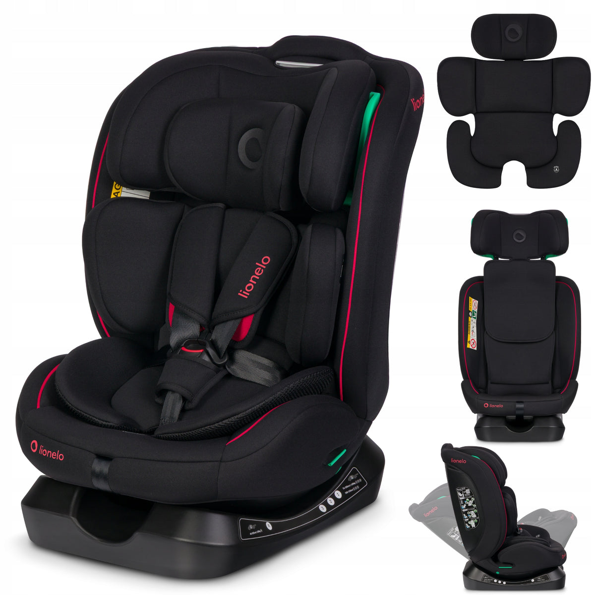 CAR SEAT FRONT REAR RWF FWF 40-150 CM 0-36KG LIONELO AART I-SIZE