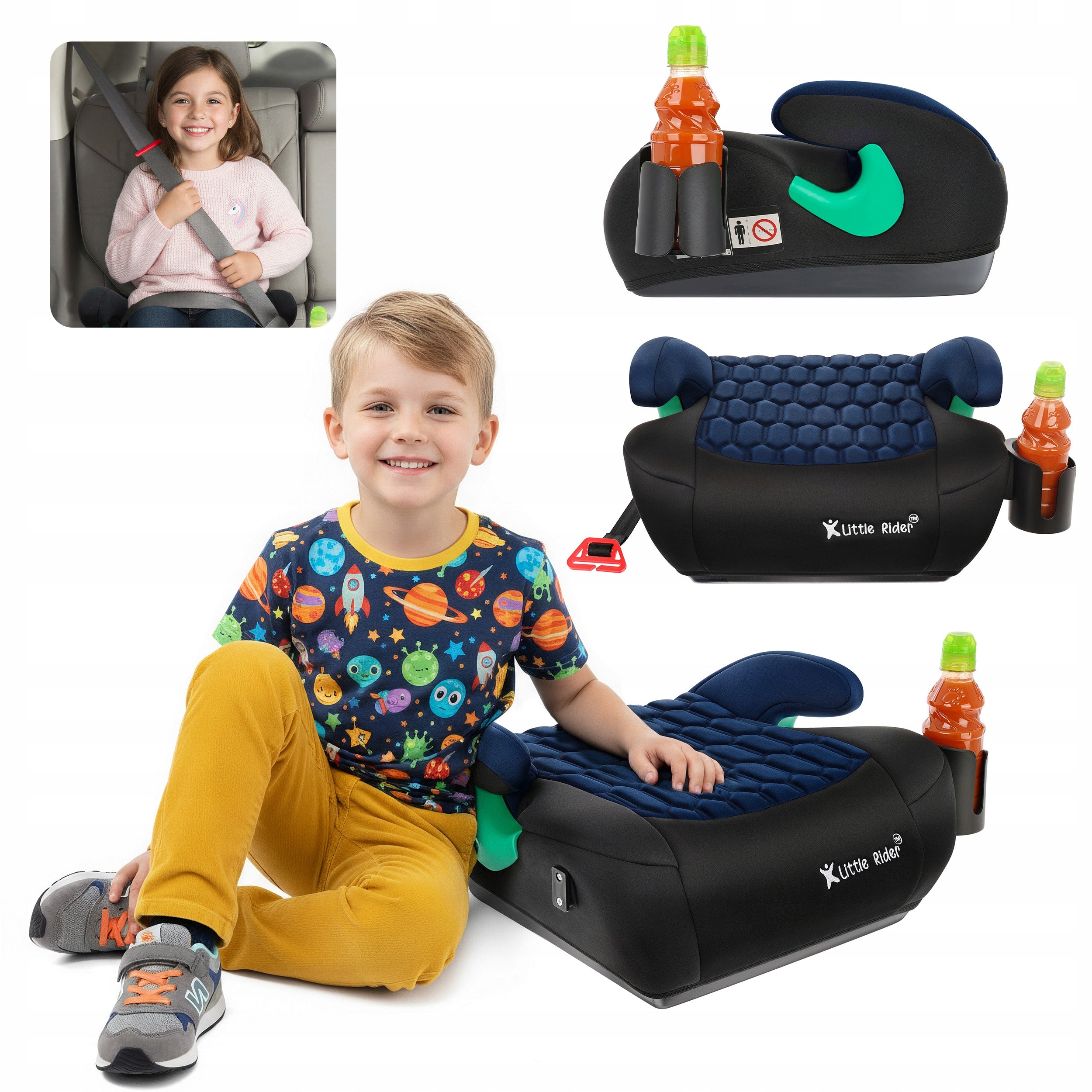 CAR SEAT PAD SEAT BLACK-BLUE QUILTED R129
