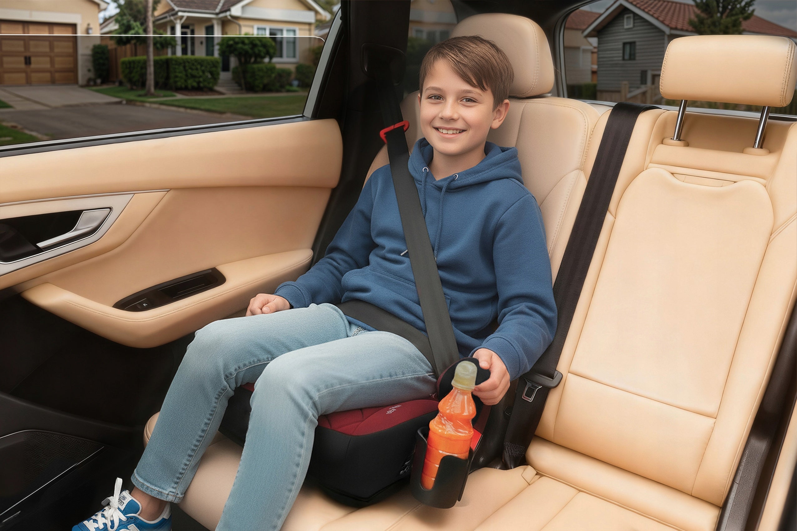 CAR SEAT PAD SEAT WITH ISOFIX BURGUNDY-GREY R129 125-150 Brand TRAVELLER