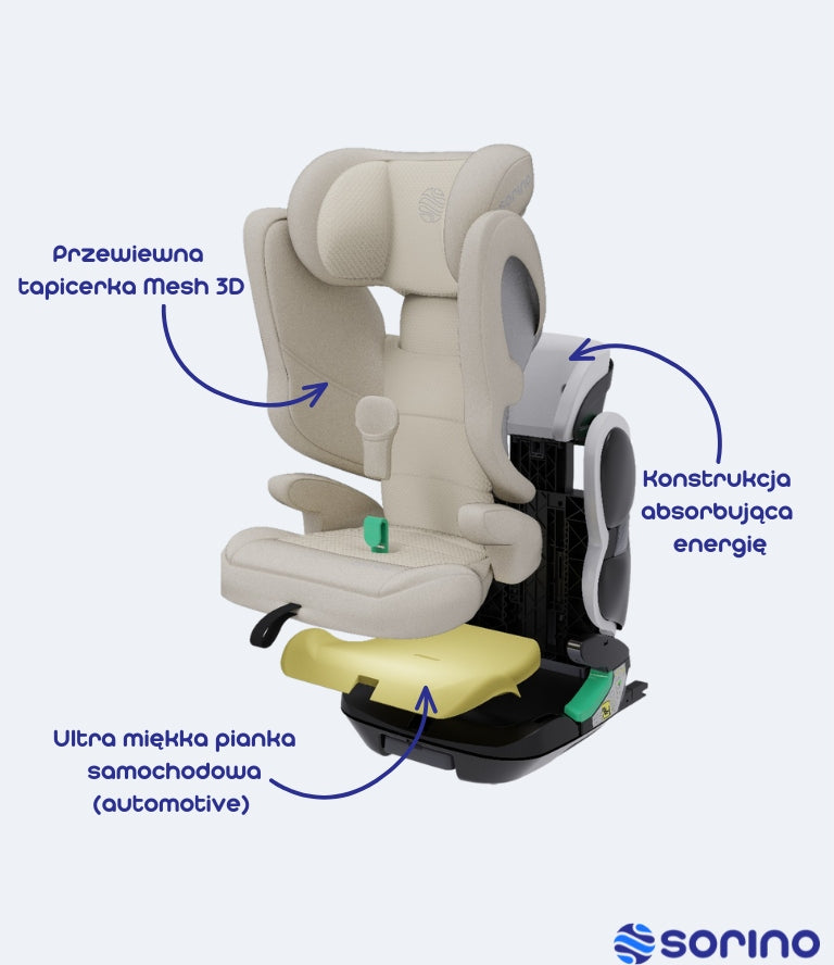 CAR SEAT SORINO CERES I-SIZE 100-150CM SAFETY TESTS Manufacturer code SR303