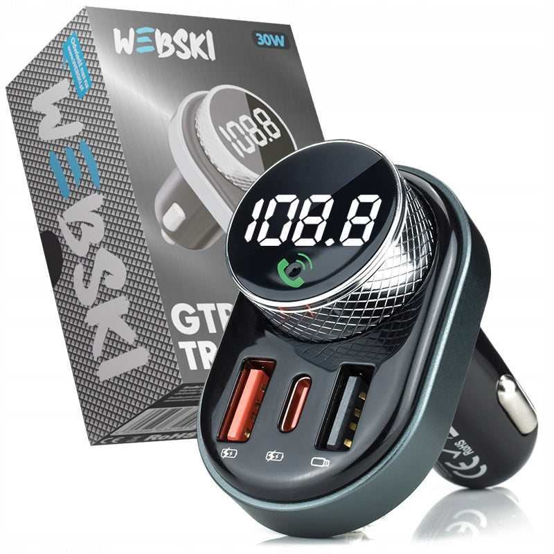 CAR TRANSMITTER FM BLUETOOTH CHARGER 30W Packaging status original