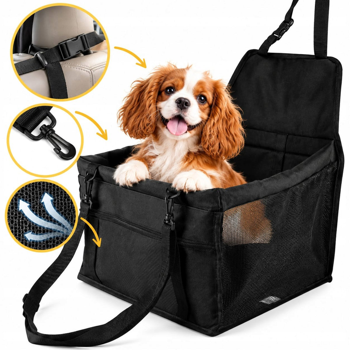 CAR TRANSPORTER FOR CAT DOG SEAT FOR CAR BLACK Manufacturer code 332139MG